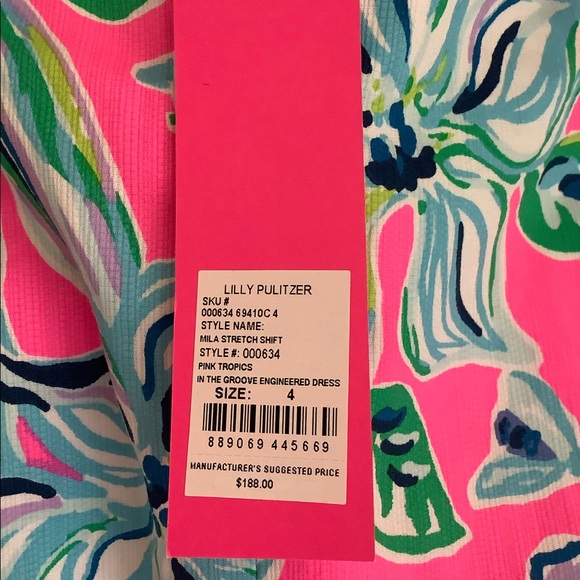 NWT Lilly Pulitzer, mila shift size 4 - Picture 4 of 6